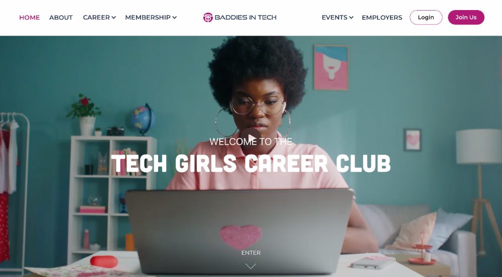 Baddies in Tech homepage