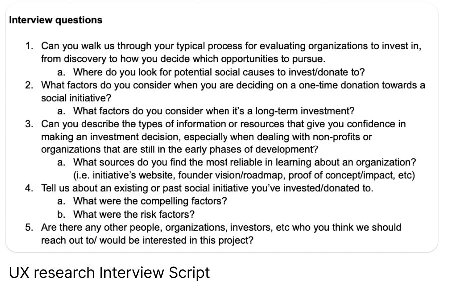 Donor interview script