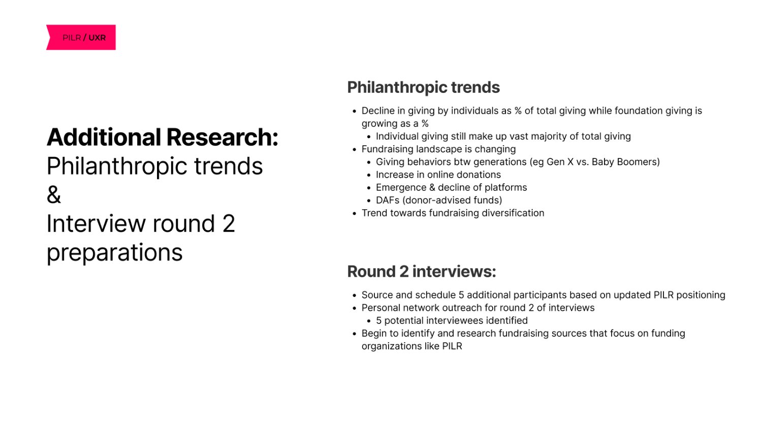 Philanthropic trends research